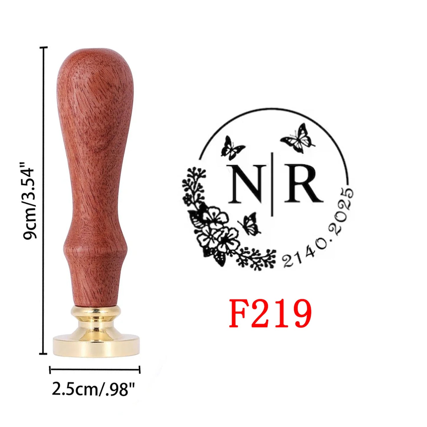 🕯️ Personalisierter Wachssiegel Stempel Set mit Holzgriff – 💍 Individueller Logo & Initialen Siegelstempel für Hochzeitseinladung – ✨ Vintage Wachs Siegel DIY Set