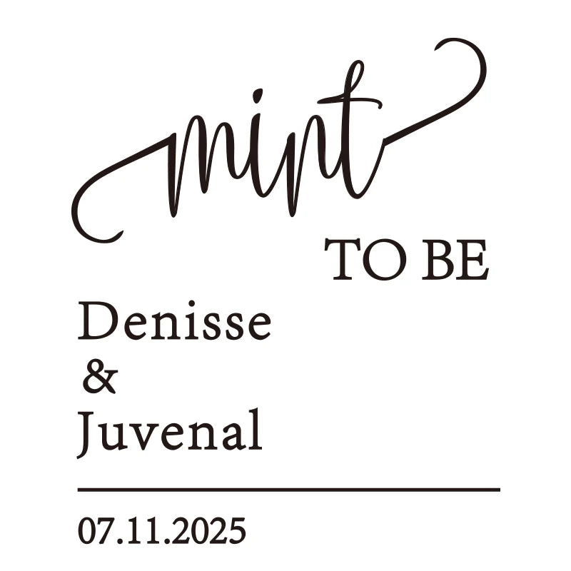 💍 Personalisierte Hochzeits Aufkleber (42 Stück) – 🍬 Mint to Be Sticker für Gastgeschenke – ✨ Individuelle Candy Labels Hochzeit & Verlobung