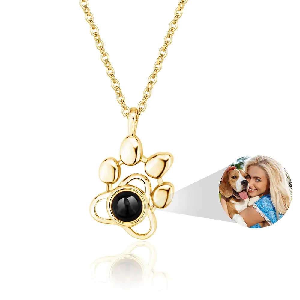 💖 Personalisierte Foto Halskette mit Bild im Inneren – 🐾 Projektionskette mit eigenem Foto – 🎁 Emotionales Geschenk für Frauen & Männer