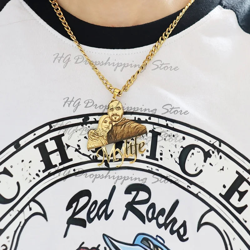 Personalisierte Foto- & Namenshalskette – Individueller Schmuck mit persönlicher Bedeutung