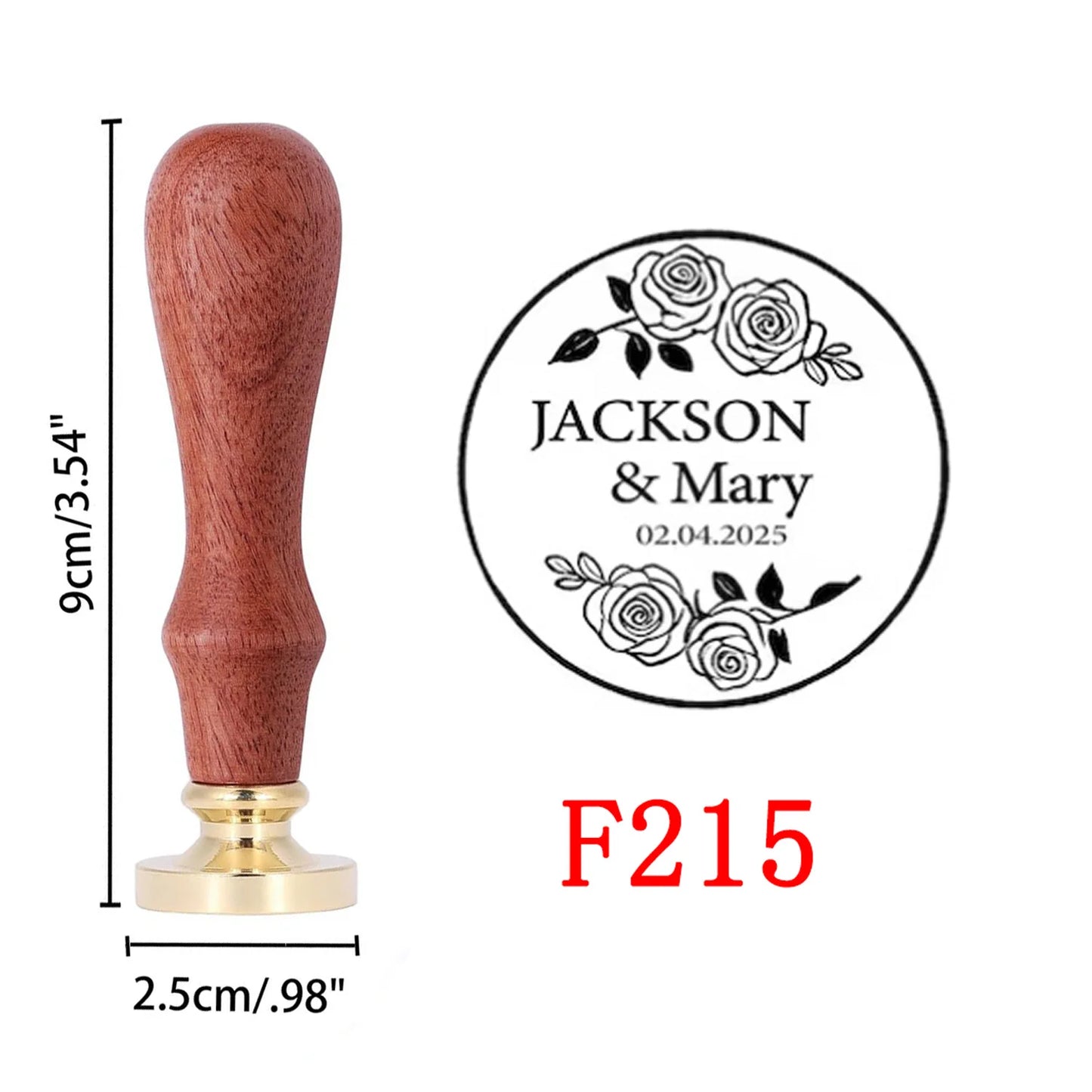 🕯️ Personalisierter Wachssiegel Stempel Set mit Holzgriff – 💍 Individueller Logo & Initialen Siegelstempel für Hochzeitseinladung – ✨ Vintage Wachs Siegel DIY Set