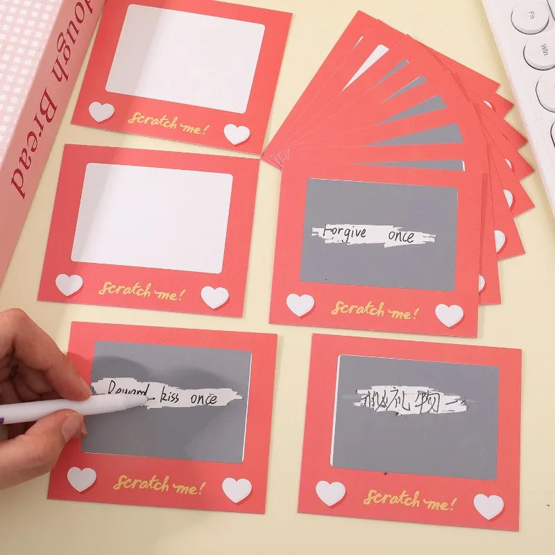 ✨ Rubbelkarten Liebesgutscheine – Romantische Scratch-Off Gutscheinkarten für Paare