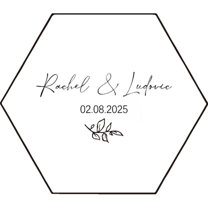 ✨ Personalisierte sechseckige Ringbox – Individuelle Acryl-Ringträgerbox für Verlobung & Hochzeit