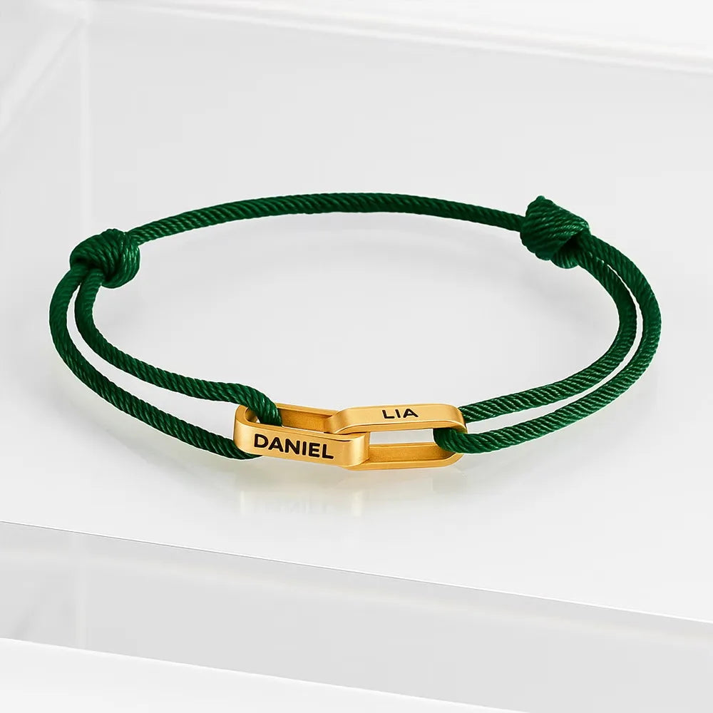Personalisiertes Paar-Armband mit Gravur ❤️ Name & Datum auf Edelstahl-Armband für Partner