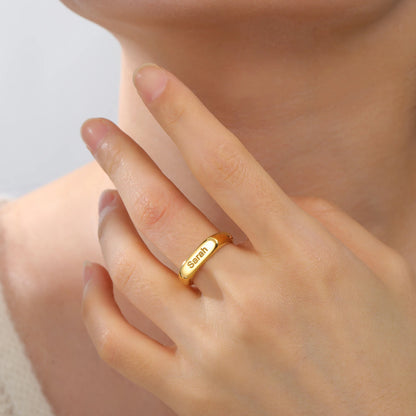 💍 Personalisierte Partnerringe mit Gravur – ❤️ Edelstahl Ringe mit Namen für Paare – 🎁 Verlobungsring, Ehering & Geschenk für Verliebte