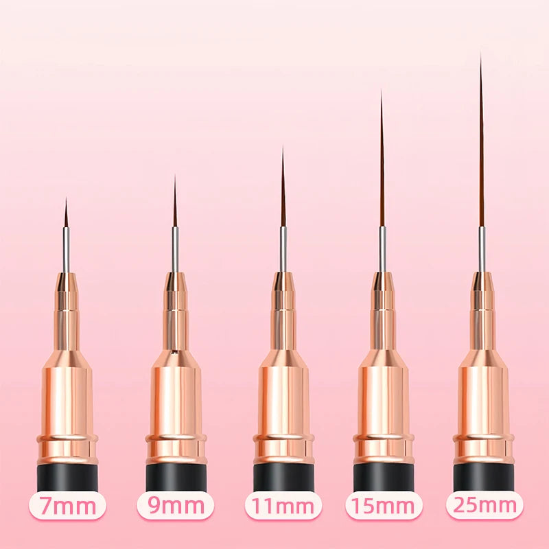 Professionelles 5-teiliges Nail Art Liner Brush Set – Präzision für kreative Nagelkunst