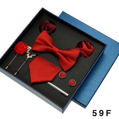 👔 Krawatte Set Herren mit Einstecktuch & Manschettenknöpfen – 🎁 Elegante Krawatte für Hochzeit & Business – ✨ Geschenkset für Männer