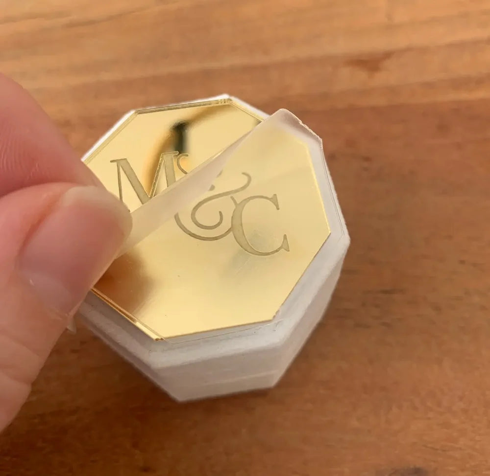 ✨ Personalisierte Samt-Ringbox mit Acryl-Topper – Elegante Ringbox für Verlobung & Hochzeit