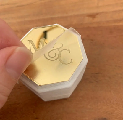 ✨ Personalisierte Samt-Ringbox mit Acryl-Topper – Elegante Ringbox für Verlobung & Hochzeit