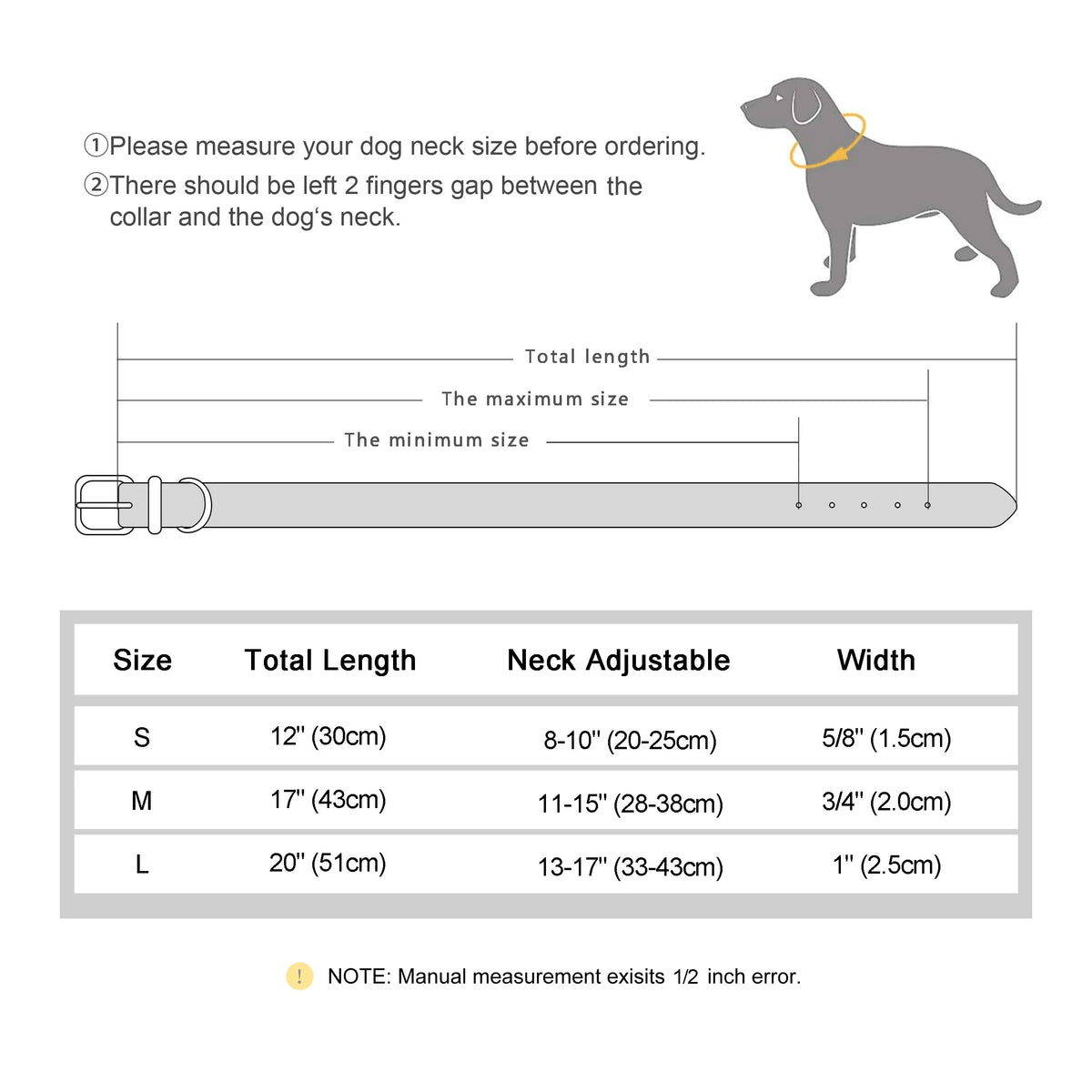 Personalisiertes Leder-Hundehalsband 🐾 Verstellbares Halsband mit Namensanhänger für kleine & mittelgroße Hunde