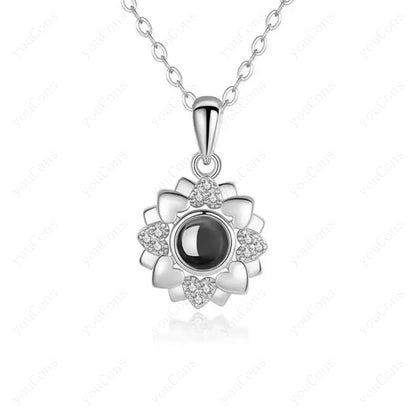 ❤️ Personalisierte Foto Projektions Halskette mit eigenem Bild – Edelstahl Kette für Damen in verschiedenen Designs