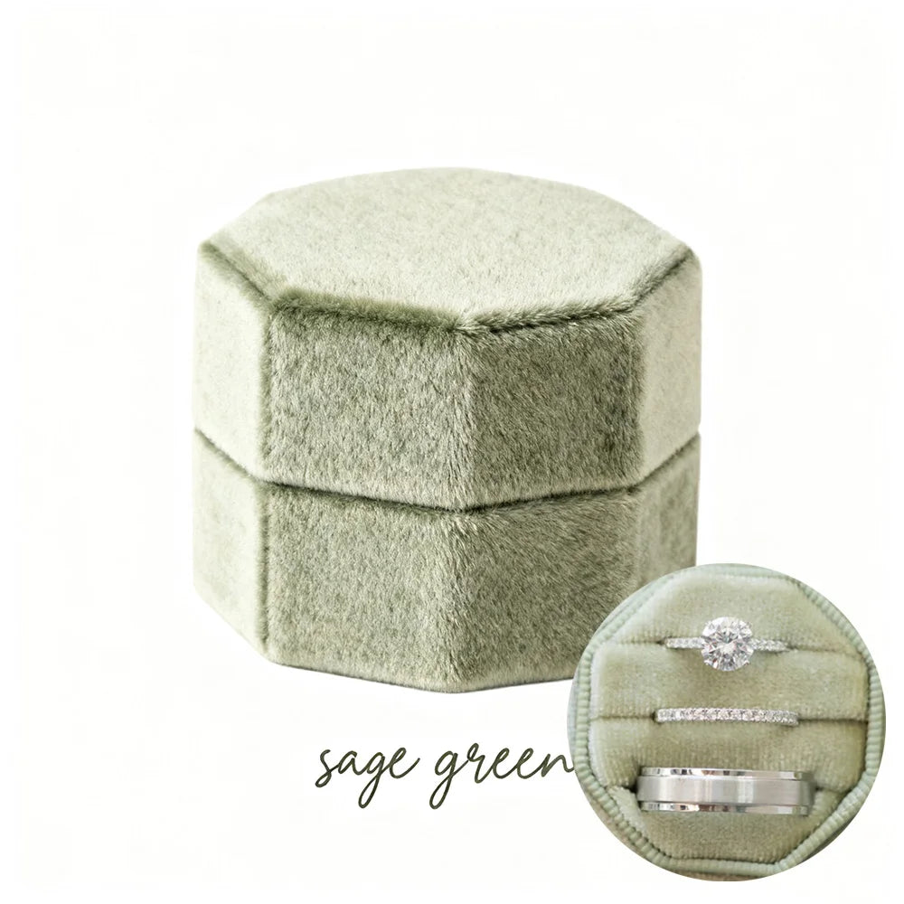 ✨ Personalisierte Samt-Ringbox mit Acryl-Topper – Elegante Ringbox für Verlobung & Hochzeit