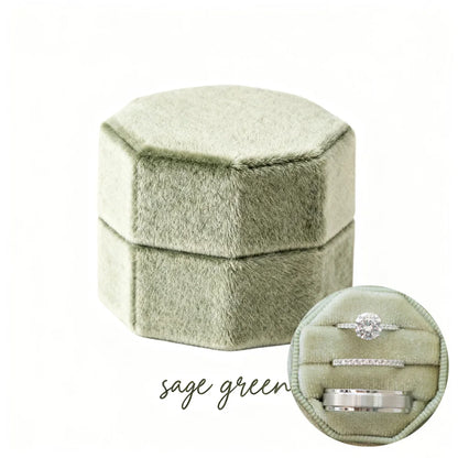 ✨ Personalisierte Samt-Ringbox mit Acryl-Topper – Elegante Ringbox für Verlobung & Hochzeit