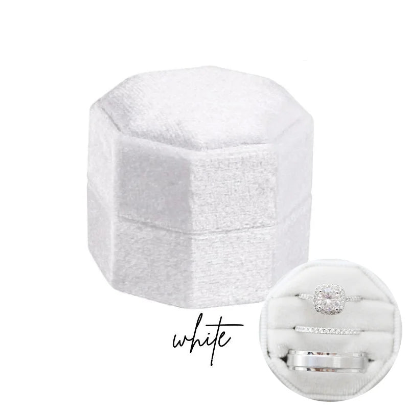 ✨ Personalisierte Samt-Ringbox mit Acryl-Topper – Elegante Ringbox für Verlobung & Hochzeit