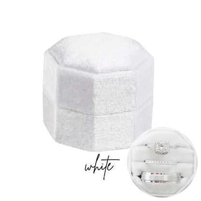 ✨ Personalisierte Samt-Ringbox mit Acryl-Topper – Elegante Ringbox für Verlobung & Hochzeit