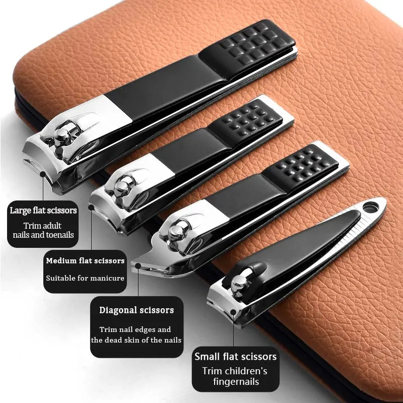 Professionelles Maniküre- & Pediküre-Set – 7 bis 24-teiliges Edelstahl-Nagelpflege-Kit für Hände & Füße