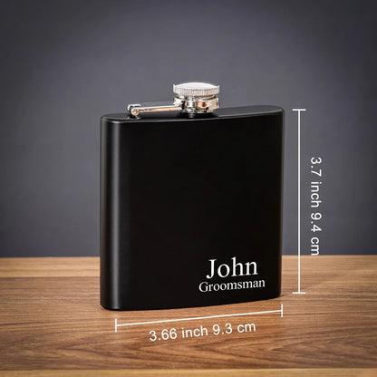 ✨ Personalisierter Flachmann mit Gravur – Edelstahl Geschenk für Trauzeuge & Junggesellenabschied Hochzeit