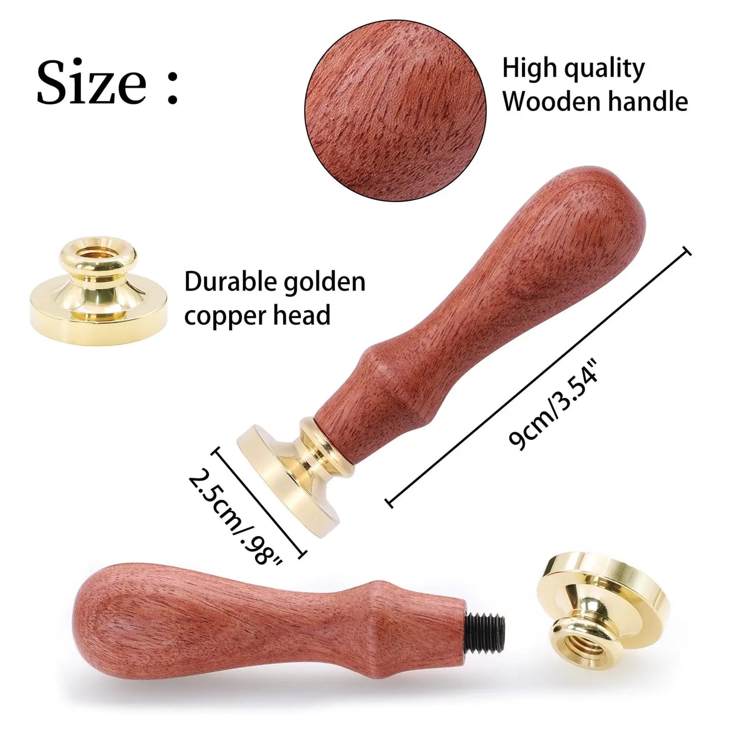 🕯️ Personalisierter Wachssiegel Stempel Set mit Holzgriff – 💍 Individueller Logo & Initialen Siegelstempel für Hochzeitseinladung – ✨ Vintage Wachs Siegel DIY Set