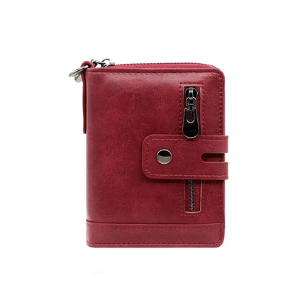 Personalisierte Herren-Geldbörse mit Namensgravur 🖤 Vintage Portemonnaie aus Kunstleder mit Münz- & Fotofach