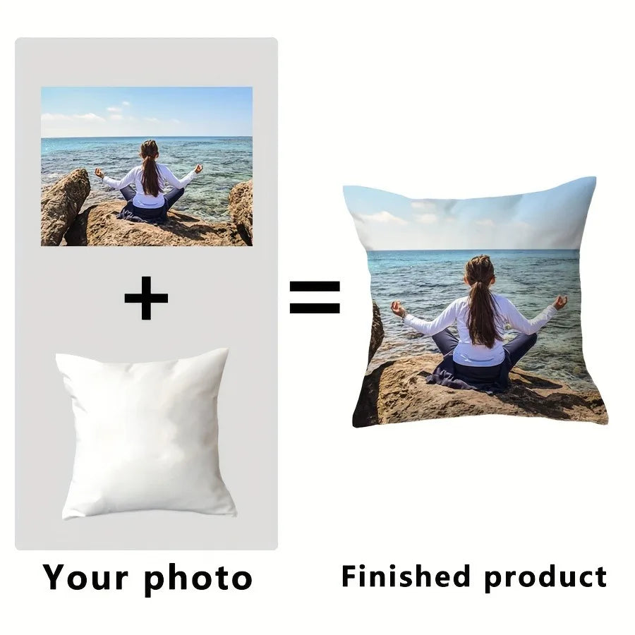 ✨ Personalisierter Foto-Kissenbezug – Individueller Kissenbezug mit eigenem Bild für Sofa, Bett & Dekoration