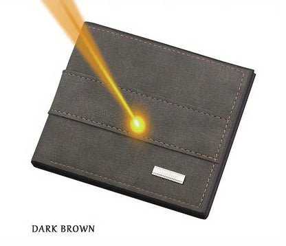 Personalisierte Herren-Geldbörse mit Namensgravur 🖤 Kleine Geldbörse aus Kunstleder im minimalistischen Design