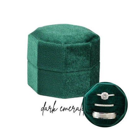 ✨ Personalisierte Samt-Ringbox mit Acryl-Topper – Elegante Ringbox für Verlobung & Hochzeit