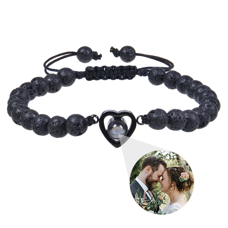✨ Personalisiertes Foto Armband – Projektionsarmband mit Bild im Inneren, individuelles Erinnerungsarmband