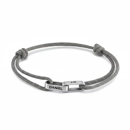 Personalisiertes Paar-Armband mit Gravur ❤️ Name & Datum auf Edelstahl-Armband für Partner