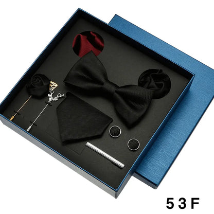 👔 Krawatte Set Herren mit Einstecktuch & Manschettenknöpfen – 🎁 Elegante Krawatte für Hochzeit & Business – ✨ Geschenkset für Männer
