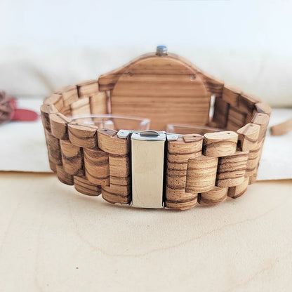 ⌚ Vintage Holz Armbanduhr für Damen & Herren – 🌳 Elegante Quarz Uhr aus Holz – 🎁 Stilvolles Geschenk für Geburtstag & Weihnachten