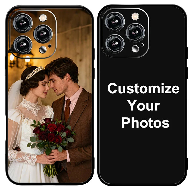 ✨ Maßgeschneiderte iPhone Hülle mit Foto – Personalisiertes Weihnachtsgeschenk für Familie & Paare