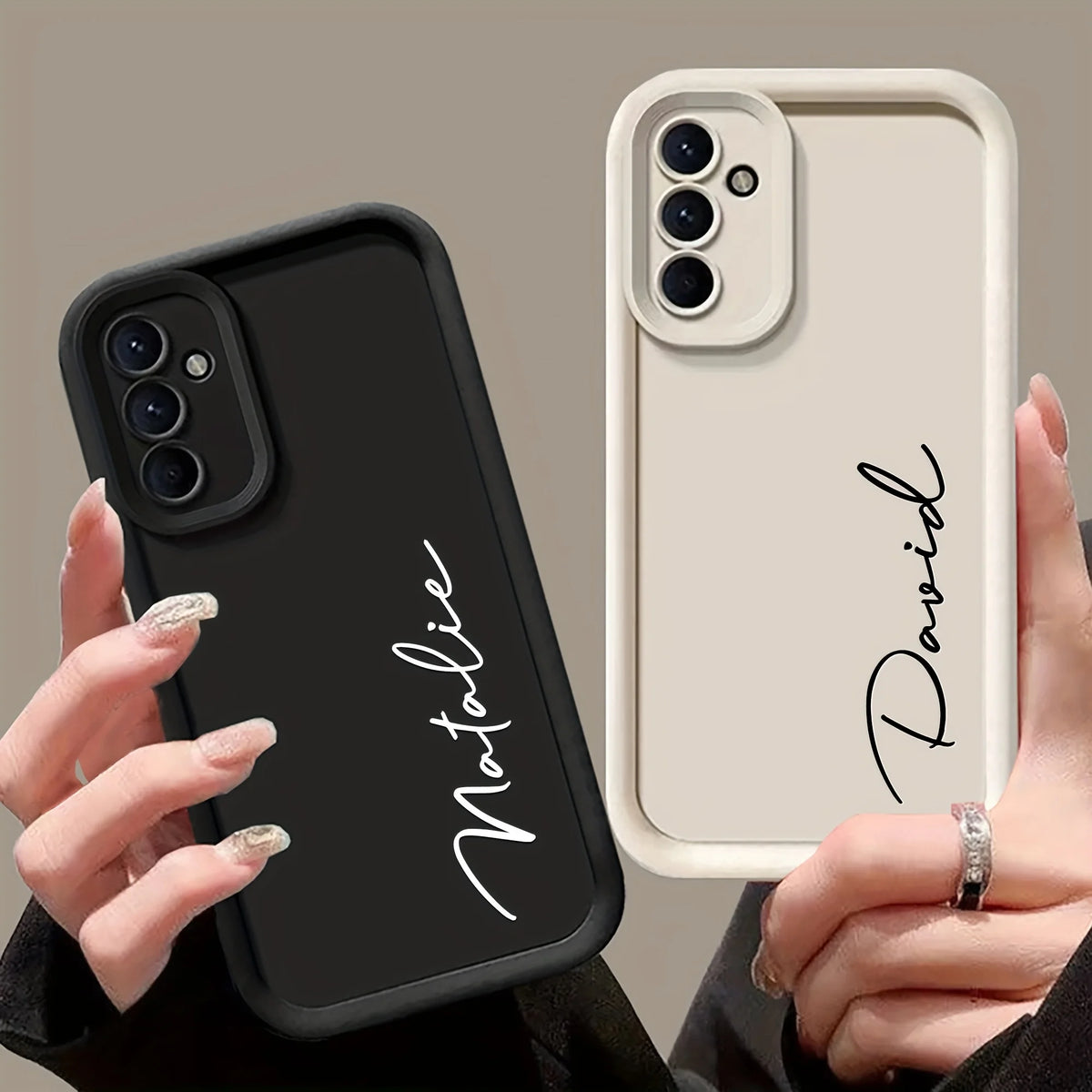 Personalisierte transparente Samsung Handyhülle aus PC und TPU für Galaxy S25 S24 S23 S22 S21 und S20