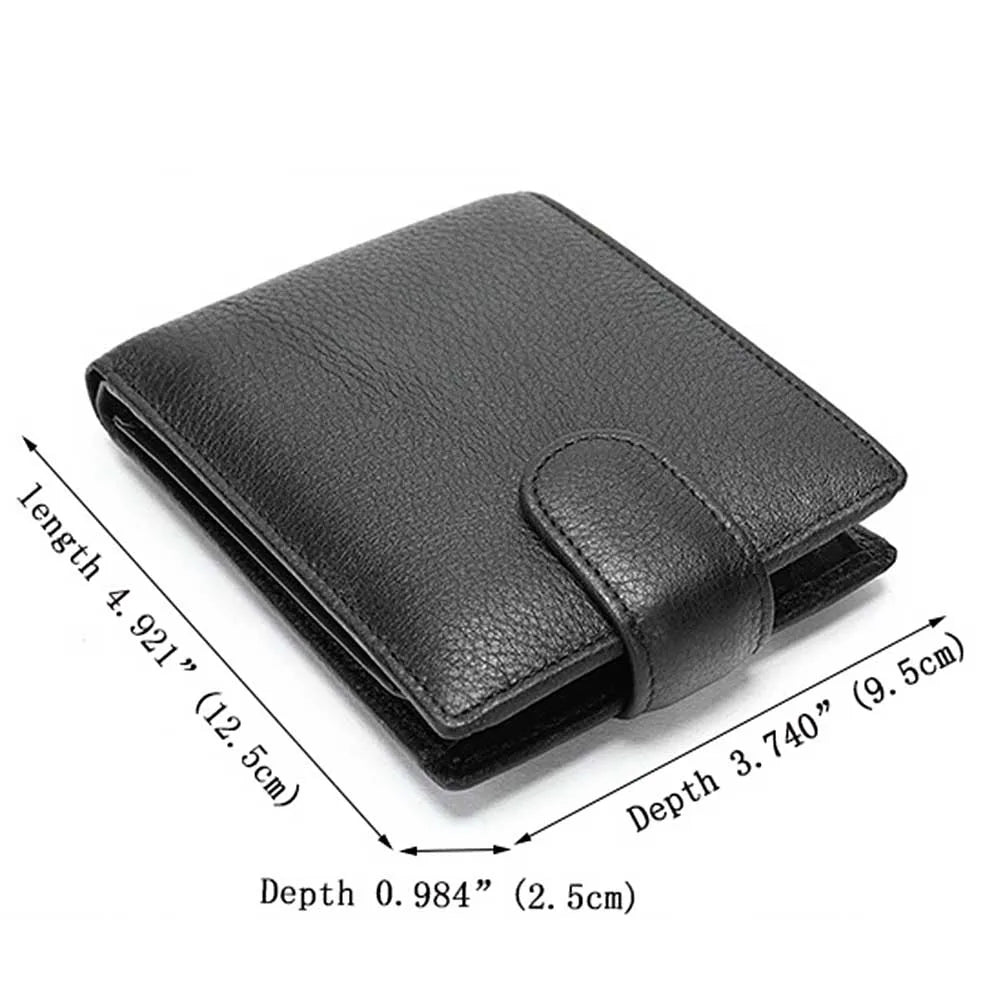 Personalisierte Herren-Geldbörse aus echtem Rindsleder 🖤 Mit Namensgravur, Kartenfach & Münzfach