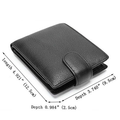 Personalisierte Herren-Geldbörse aus echtem Rindsleder 🖤 Mit Namensgravur, Kartenfach & Münzfach