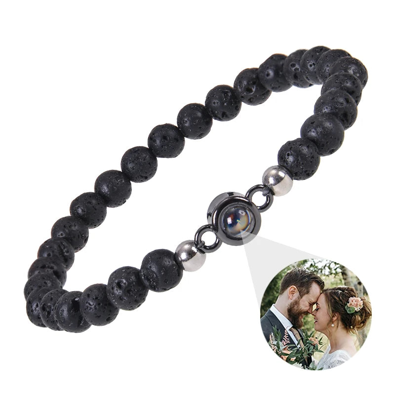 ✨ Personalisiertes Foto Armband – Projektionsarmband mit Bild im Inneren, individuelles Erinnerungsarmband