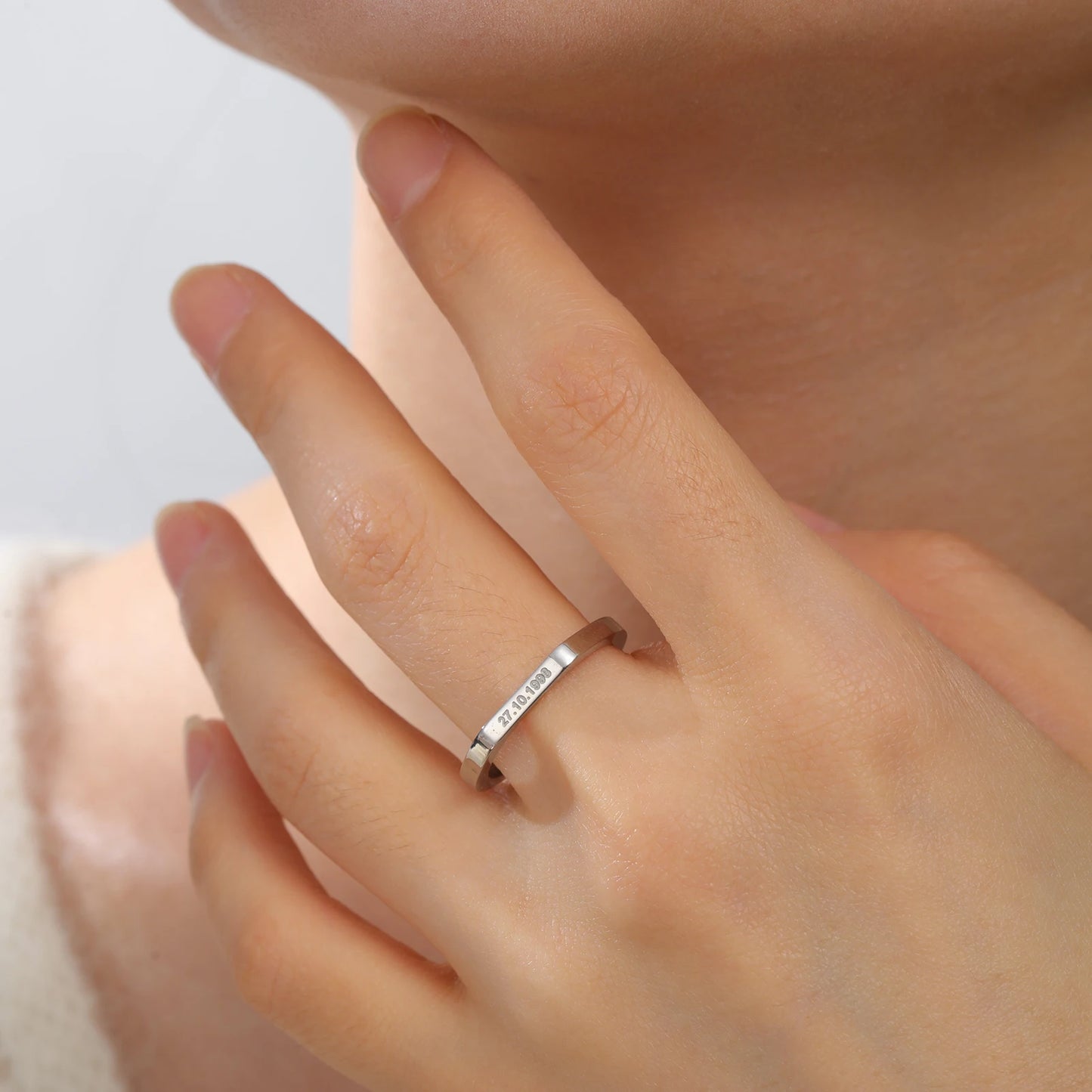 💍 Personalisierte Partnerringe mit Gravur – ❤️ Edelstahl Ringe mit Namen für Paare – 🎁 Verlobungsring, Ehering & Geschenk für Verliebte
