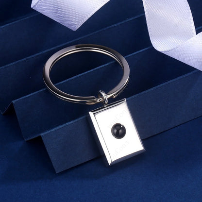 ❤️ Personalisierter Foto Projektions Schlüsselanhänger mit eigenem Bild – Edelstahl Schlüsselanhänger in verschiedenen Designs für Damen & Herren