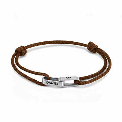 Personalisiertes Paar-Armband mit Gravur ❤️ Name & Datum auf Edelstahl-Armband für Partner