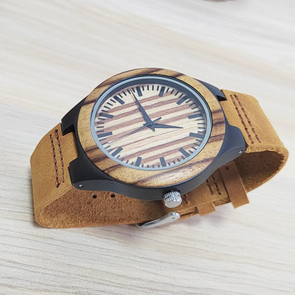 ⌚ Vintage Holz Armbanduhr für Damen & Herren – 🌳 Elegante Quarz Uhr aus Holz – 🎁 Stilvolles Geschenk für Geburtstag & Weihnachten