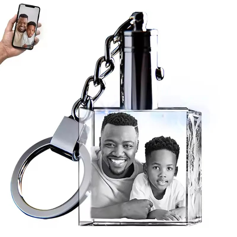 ✨ Personalisiertes 3D-Kristallfoto als Herz-Halskette – Individuelle Foto-Halskette für Frauen & Männer
