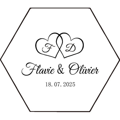 ✨ Personalisierte sechseckige Ringbox – Individuelle Acryl-Ringträgerbox für Verlobung & Hochzeit