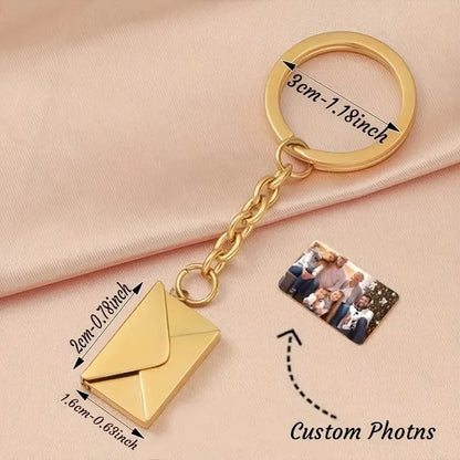 Personalisierter Foto-Schlüsselanhänger ❤️ Mit eigenem Foto zum Hochladen in Gold oder Silber