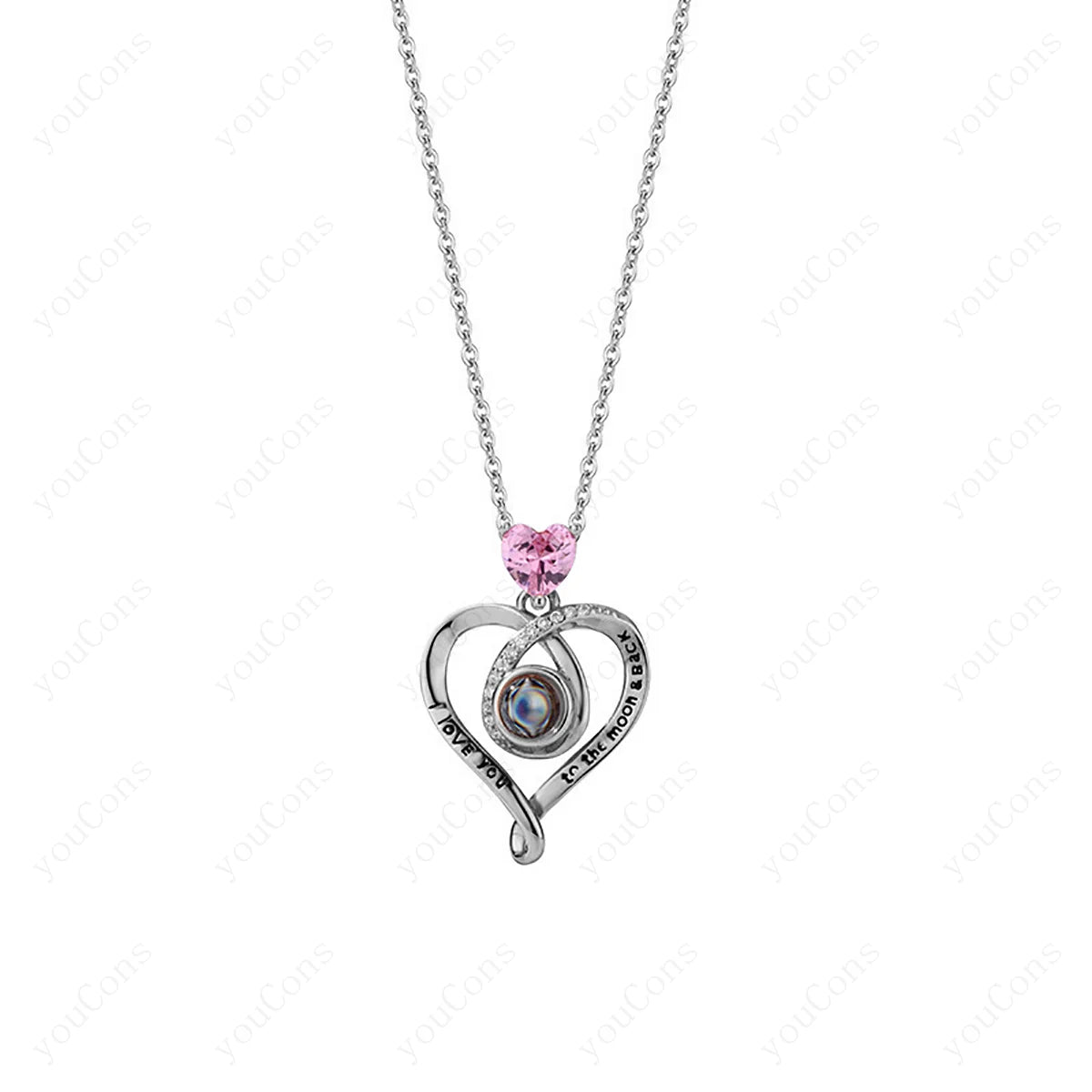 ❤️ Personalisierte Foto Projektions Halskette mit eigenem Bild – Edelstahl Kette für Damen in verschiedenen Designs