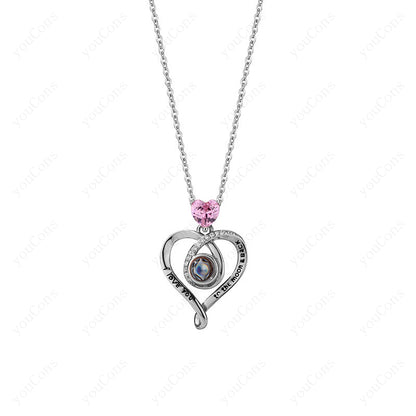 ❤️ Personalisierte Foto Projektions Halskette mit eigenem Bild – Edelstahl Kette für Damen in verschiedenen Designs
