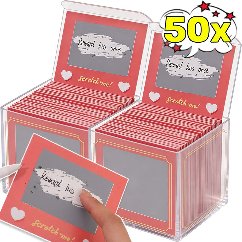 ✨ Rubbelkarten Liebesgutscheine – Romantische Scratch-Off Gutscheinkarten für Paare