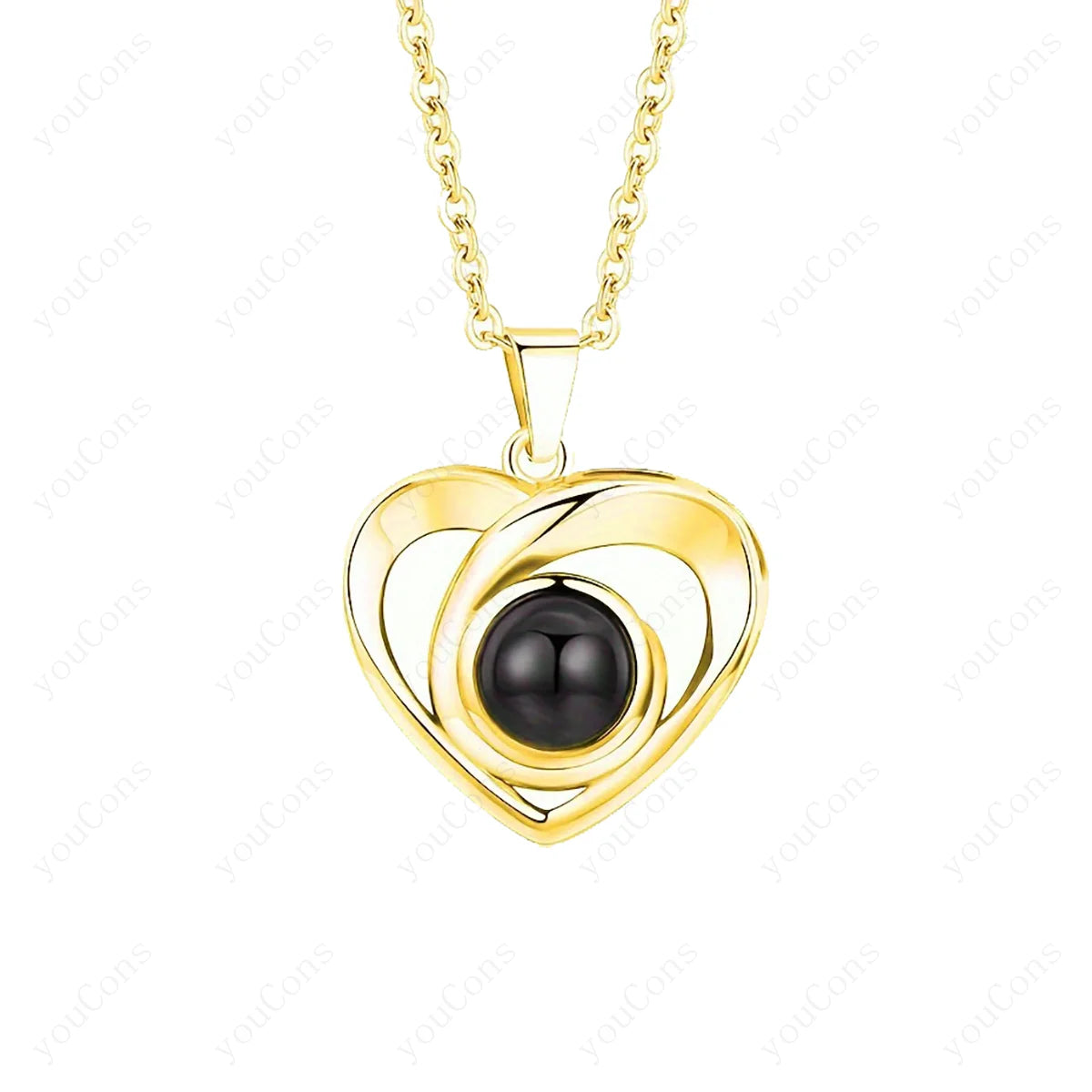 ❤️ Personalisierte Foto Projektions Halskette mit eigenem Bild – Edelstahl Kette für Damen in verschiedenen Designs
