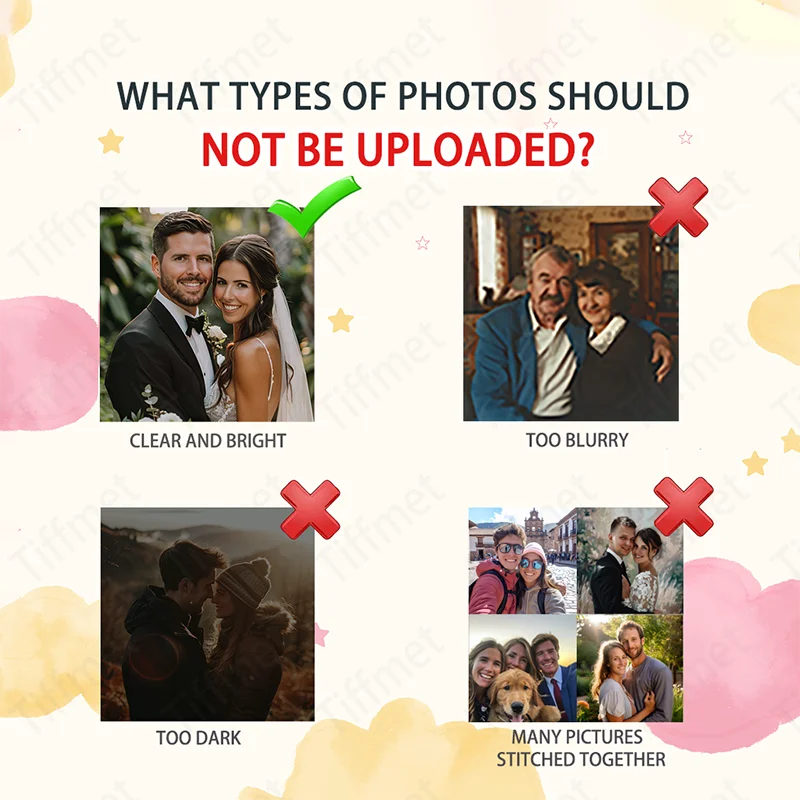 ❤️ Personalisierte Foto Projektions Halskette mit eigenem Bild – Herz Anhänger aus Edelstahl mit schwarzer Rosen Geschenkbox für Damen