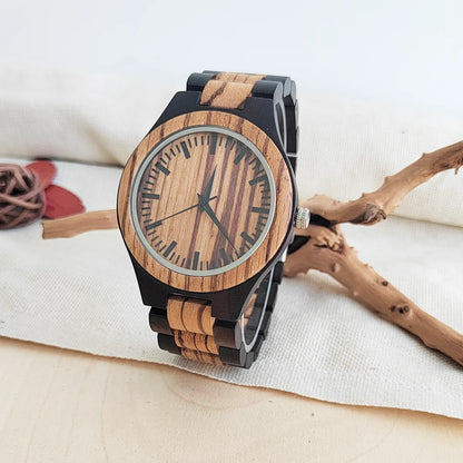 ⌚ Vintage Holz Armbanduhr für Damen & Herren – 🌳 Elegante Quarz Uhr aus Holz – 🎁 Stilvolles Geschenk für Geburtstag & Weihnachten