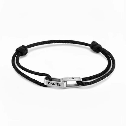 Personalisiertes Paar-Armband mit Gravur ❤️ Name & Datum auf Edelstahl-Armband für Partner