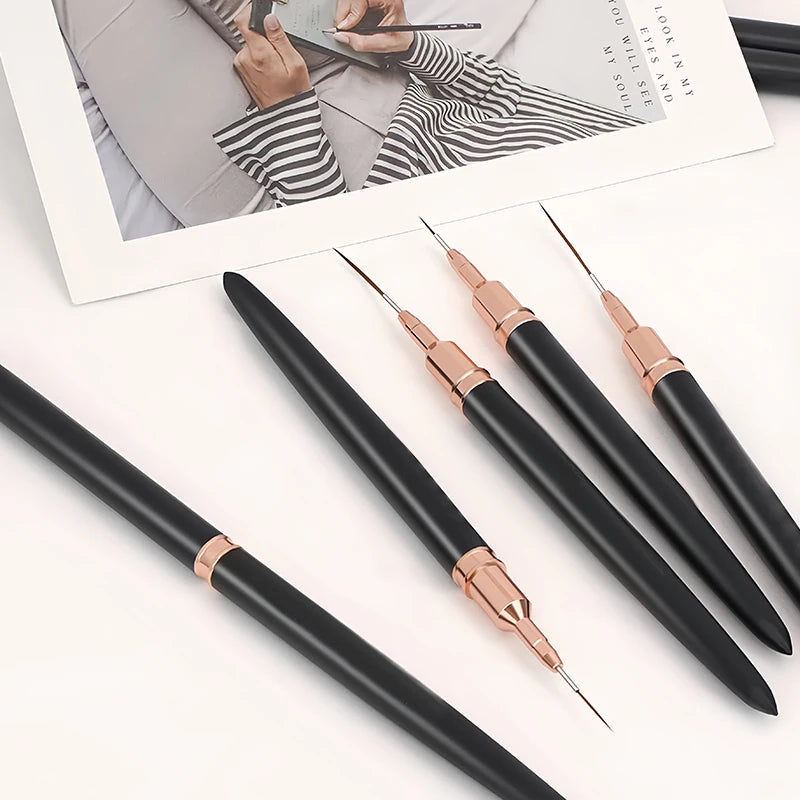 Professionelles 5-teiliges Nail Art Liner Brush Set – Präzision für kreative Nagelkunst